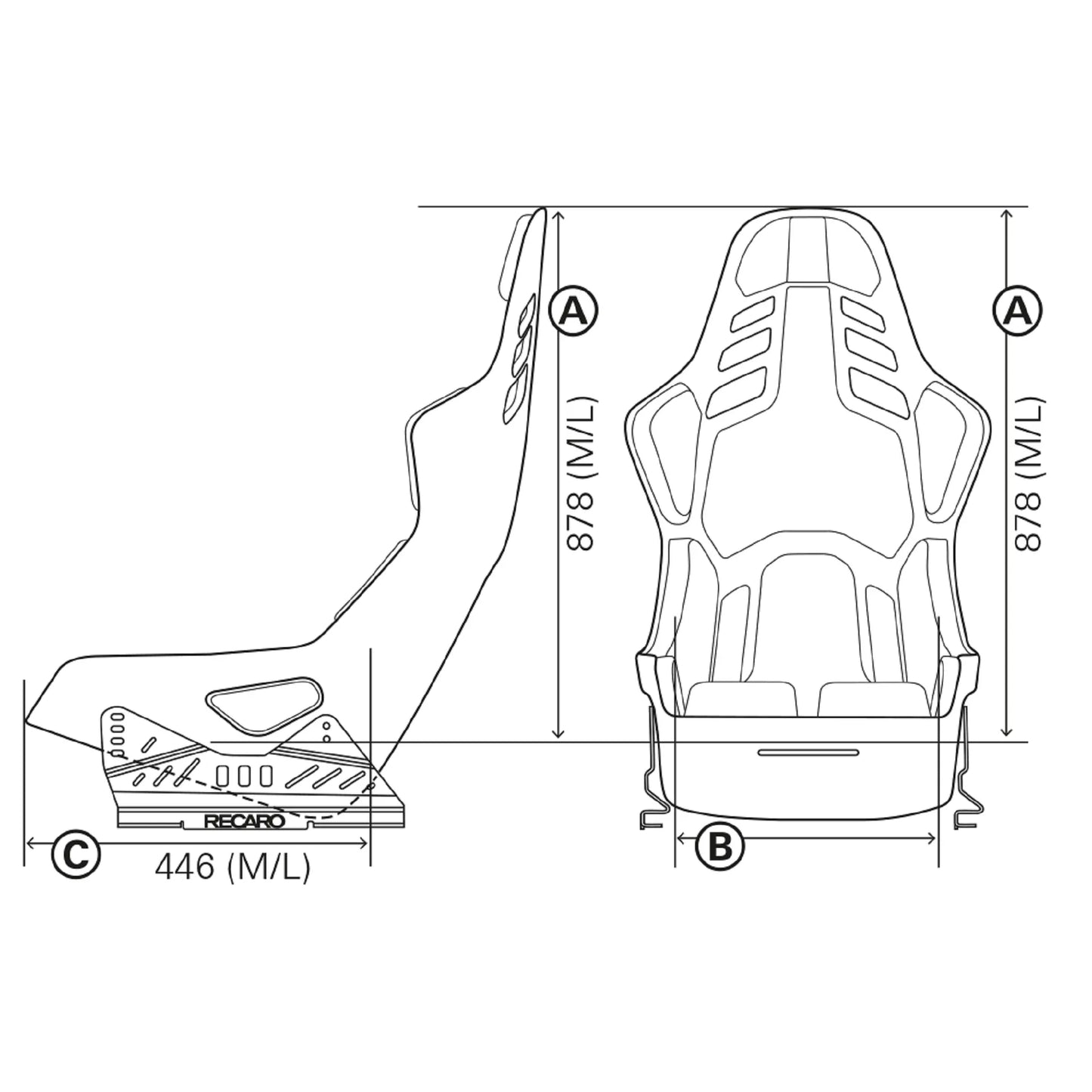 Recaro Podium Sport Seat, RHD